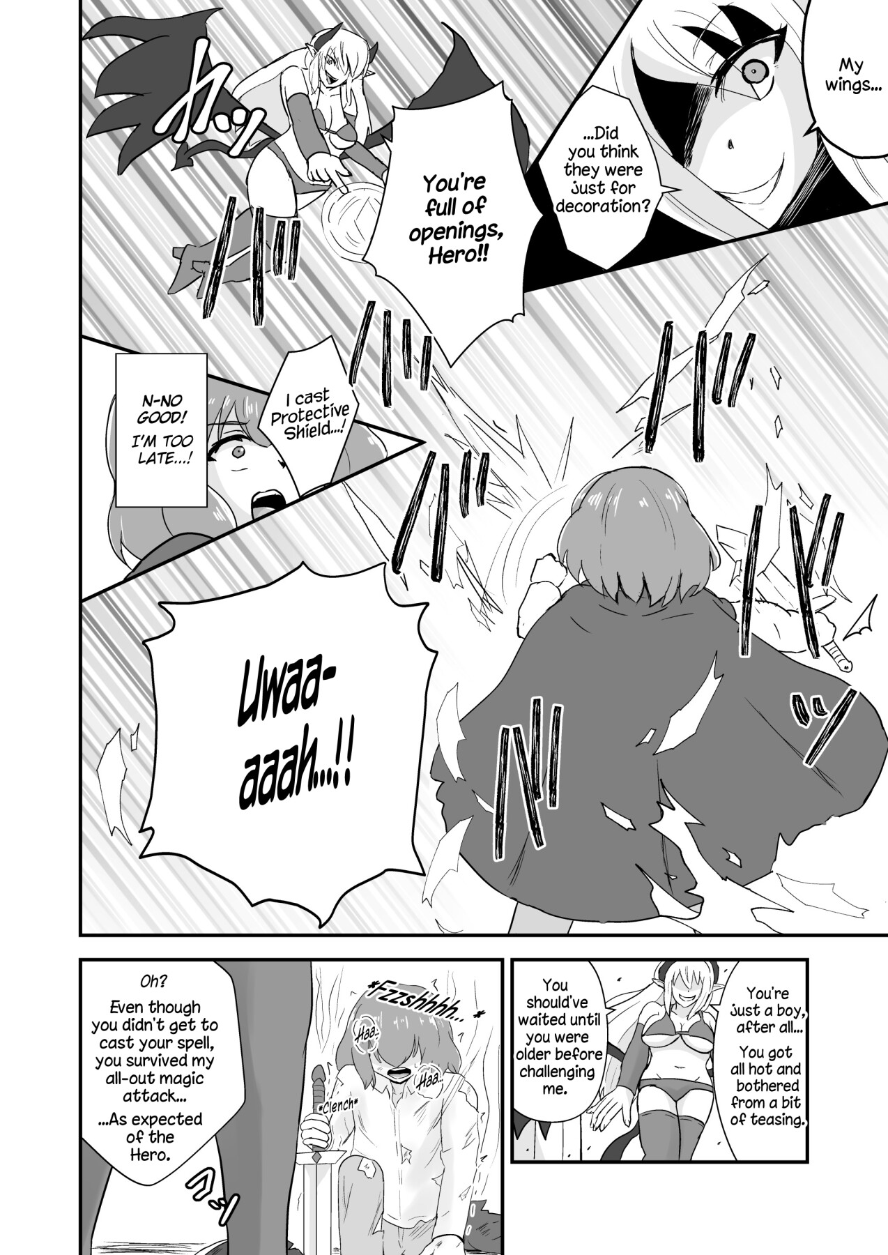 Hentai Manga Comic-The Hero is Defeated by a Succubus Oneesan.-Read-6